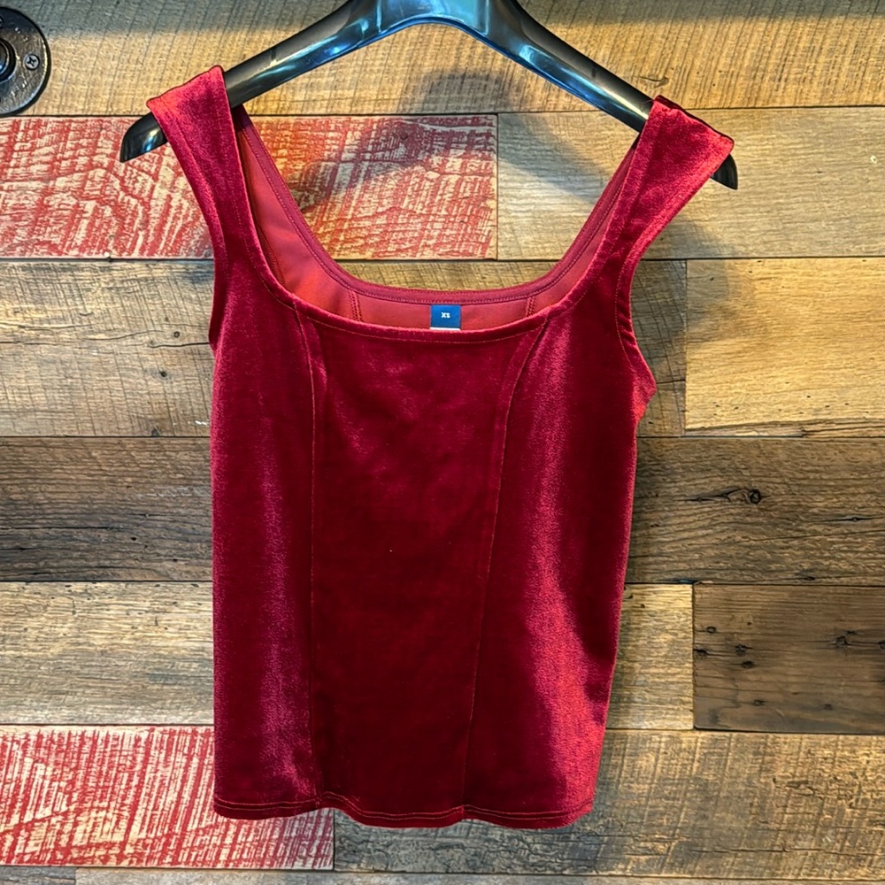 Old Navy velour crop tank